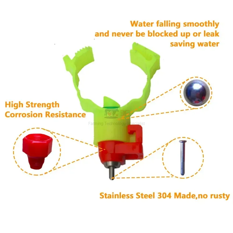 360 Degree Water Outlet Automatic Nipple Drinkers for Chickens/Broilers