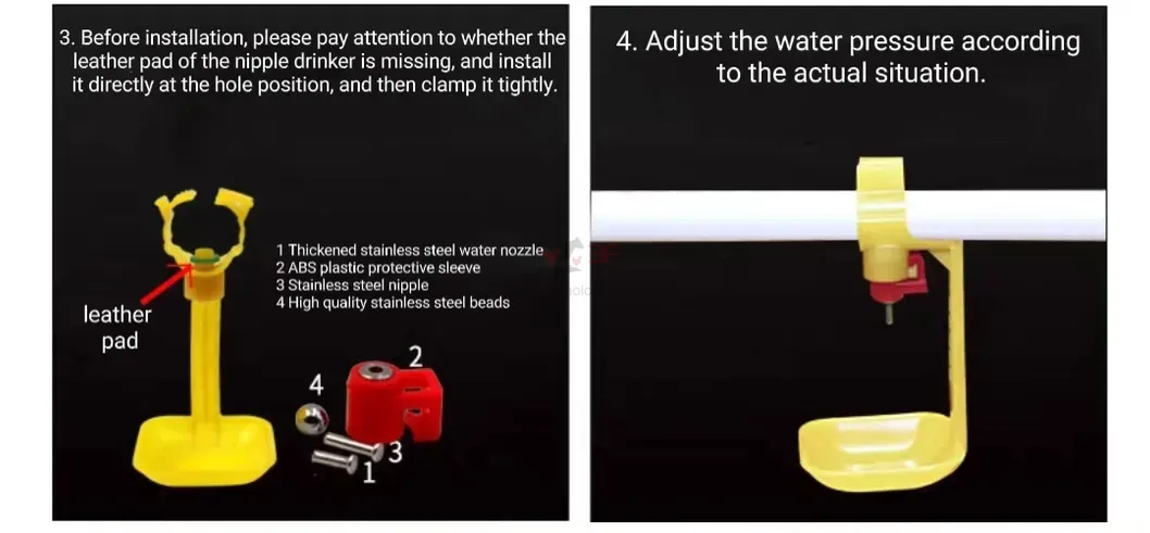 360 Degree Water Outlet Automatic Nipple Drinkers for Chickens/Broilers